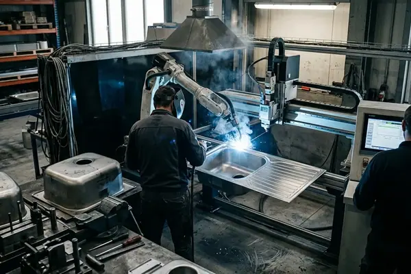 Laser Welding, Automation and Digital Traceability in Stainless-Steel Sink Production